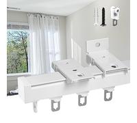 LIYI929GP Outdoor Curtain Track White Black, Ceiling Track For Curtains, Room Divider Curtain Rods, Top Or Side Mount, Curtain Rail Ceiling/Wall Mount Sliding Curtain Track System For RV, Bay Window