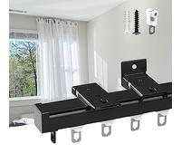 LIYI929GP Outdoor Curtain Track White Black, Ceiling Track For Curtains, Room Divider Curtain Rods, Top Or Side Mount, Curtain Rail Ceiling/Wall Mount Sliding Curtain Track System For RV, Bay Window