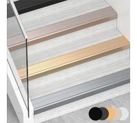 LIYI929GP Stair Nosing Edge Trim Corner 90 Degree Angle Trim, Can Be Cut Metal Strip, Waterproof Stair Edging Covers, Stair AntiSlip Protection Decorations For Indoor Outdoor Step/Corner/Staircase