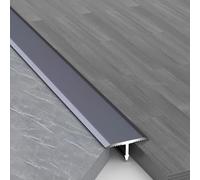 LIYI929GP Tight Fit Aluminium Alloy Floor Transition Threshold Strip, 1-1.2mm Thick Durable T Moulding For Laminate Flooring Planks, Vinyl Floor Transition, Flat Divider Strip Floors Bridges The Gap