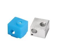 LIYIANWAN tianwandong 1 V5 J-head Heating Block Extruder Aluminum V5 Heated Block silicone Sock case cover 3D Printer Parts 16 * 16 * 12mm(1set Silver block)
