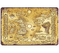 Liyinriyns Retro A Court of Thorns And Roses Map Educational Plaque Decoration Home Office Room Wall Art Decor 8 x 12 In