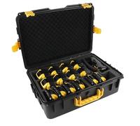 Liyirui Storage Case for Dewalt Batteries - Waterproof Hard Shell Tool Box with Pre-Cut Foam for 8v/12v/18v/20v Battery & Chargers, Organizer for Garage, Workshop, DIY Enthusiasts(CASE ONLY)