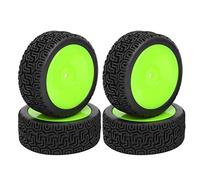 LIYJTK 1/10 RC Flat Car Tyre Tire Replacement High Speed RC Car Accessories Suitable for HSP HPI Racing Scene (Green)