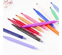 LIYJTK 100 Bright Colors Dual Tip Brush Pens Set 0.4mm Fineliner & Brush Tip Watercolor Art Markers Color Pens Supplies Children Adults Journaling Drawing Sketching Coloring Calligraphy