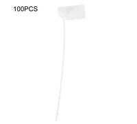 LIYJTK 100pcs Disposable Label Cable Colourful Identification Mark Signs Ties Anti Theft Self Locking Tie for Various Industries (White)