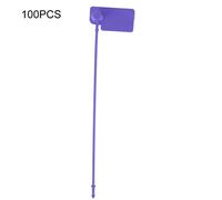 LIYJTK 100pcs Disposable Label Cable Colourful Identification Mark Signs Ties Anti Theft Self Locking Tie for Various Industries (Purple)