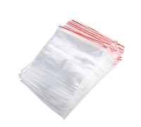 LIYJTK 100Pcs Reusable Zip Lock Clear Plastic Sealing Packaging Bags for Candy Nut Food Storage Sizes 3 Non- Convenient Dampproof Snack Home Shop (12 * 17CM)