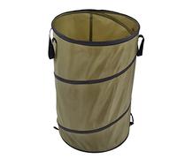LIYJTK 113L Collapsible Lawn and Leaf Waste Bag, Reusable Camping Trash Can, Brown Pop Up Garbage Can with Handles, Recycling Outdoor Tote Basket for Garden Home