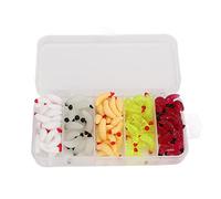 LIYJTK 125pcs/box Soft Bait Worms, Fishing Lures Luminous PVC Glow Soft Lure Baits for Bass Fishing