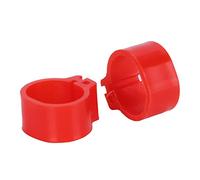 LIYJTK 200Pcs Red Poultry Leg Clip Rings Plastic Pigeons Identify Reusable No Word Marking Training Tool Bird Bands Set Pigeon Numbere (10mm red wordless ring)