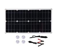 LIYJTK 25W 18V Portable Monocrystalline Silicon Dual USB Charging Solar Panel High Efficiency Lightweight for Car Boat Outdoor Camping