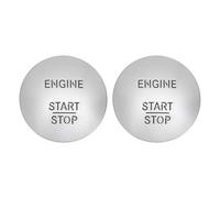 LIYJTK 2pcs Engine Push Start Button Silver Color Keyless Go Start Stop Pushbutton for Vehicle Ignition Replacement Part 2215450714 ABS SUS