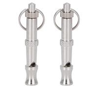 LIYJTK 2pcs Stainless Steel Ultrasonic Pigeon Whistle Dog Training Pet Behavior Tool Portable Trainer Birds Metal Aluminium Alloy for Pigeons Bird Parrot