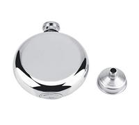 LIYJTK 5oz/150ML Portable Stainless Steel Wine Whiskey Flask Round Alcohol Bottle Male Gifts