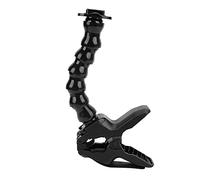 LIYJTK ACTION CAMERA CLAMP MOUNT ADJUSTABLE GOOSENECK SET ACCESSORY BLACK UNIVERSAL MOUNT BASE 8 SECTION DESIGN FOR VARIOUS ANGLES