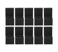 LIYJTK Baby Safety Corner Protectors H Shape 2.5x2.5x4.7cm Left Black | 10 Pcs Silicone Flexible Furniture Guard Cabinet Door Child Protection Ultra Thin Adhesive