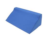 LIYJTK Blue Body Side Wedge Pillow with Hidden Zipper Back Positioning Elevation Pillow Case PU Leather Incline Side Ankle Support for Adults Side Sleeper Pregnancy Belly (50 * 25 * 15cm)