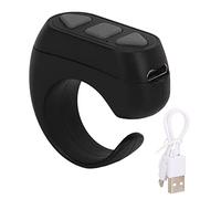 LIYJTK Bluetooth Remote Control App Page Turner Phone Remote Control Ring Convenient Signal Transmission for Video Filming Harmony OS ABS Material (Black)