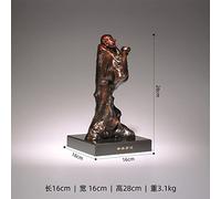 LIYJTK Buddhist Art Arhat Sculpture Statue Brass Root Carving for Buddha Hall Decor (1)