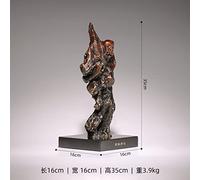 LIYJTK Buddhist Art Arhat Sculpture Statue Brass Root Carving for Buddha Hall Decor (11)