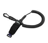 LIYJTK CANOE BOAT OAR ANTI-STRIPPING ROPE KAYAK PADDLE STRAP WITH MINI COMPASS POLE COILED CORD FOR OUTDOOR SPORTS BOATING