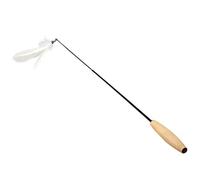 LIYJTK Cat Wand Toy Cat Toy Feather Retractable Wooden Stick Interactive Cat Fun Toy Play Wand with 5 Adapter Heads for Kitten