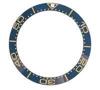 LIYJTK Ceramic Watch Bezel Ring Loop Bezel Insert Ring Professional 38mm Watch Bezel Insert Replacement Parts Accessory for Watchmaker (Rose Font Black Background)