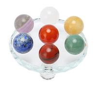 LIYJTK CHAKRA STONES SET PURIFY NEGATIVE ENERGY HEALING STONES WITH CHARGING PLATE