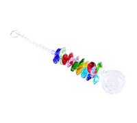 LIYJTK Colorful Rainbow Crystal Ball Pendant Suncatcher Hanging Chandelier Ball Prism Rainbow Octogon Chakra Suncatcher Pendulum Decor Ornaments for Gift