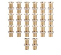 LIYJTK Copper Gold Plated Banana Socket 20Set 21.140 4mm Panel with M6 Hex Nut Electrical Test