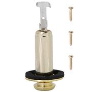 LIYJTK Copper Stereo Output Jack Accessories Durable for Electric Guitar Silver Golden Smooth Surface 6.35mm Hole (Gold)