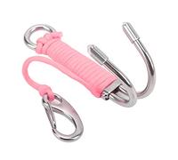 LIYJTK Diving Drift Hook, Stainless Steel Double Dual Drift Hook with Line, 316 Corrosion-Resistant Hook for Scuba Diving, Cave Diving & Drift Diving (Pink)
