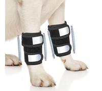 LIYJTK Dog Leg Braces Front Leg Joint Wraps Dog Leg Brace Adjustable Knee Support Adjustable Soft Elbow Leg Covers with Reflective Straps for Injured Elderly Dogs (XS)