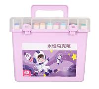 LIYJTK Dual Tip Brush Pens Smoothly Writing Colorfast Lasting Water Based Markers Paint Pens for Rock Wood Painting Coloring (60 Colors)