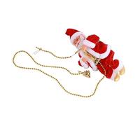 LIYJTK Electric Climbing Santa Claus On Beads Chain Moving Figure Hanging Xmas Ornament Toys Doll, Mobile Santa, Christmas Doll Decoration, Claus, Decoration on Toys