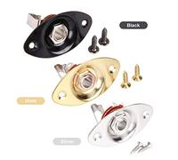 LIYJTK Electric Guitar Bass Oval Pickup Jack Portable Compact Convenient Easy Use Make Life Sound Color Black (Silver)