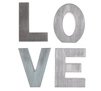 LIYJTK Exquisite Multicolor Wooden LOVE Sign Decoration Display Shelf Kitchen Cabinet Retro Decor