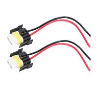 LIYJTK H11 Ceramic Female Socket 2 Pin 2 Hole Wiring Harness Connector High Compatibility for Car Headlights 12-24V