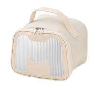 LIYJTK Insulated Lunch Box Portable Aluminum Foil Lining Cooler Food Container Beige Lunch Bag
