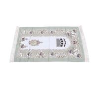 LIYJTK Islamic Pray Rug Comfortable Thick Mat for Meditation Cotton Cloth with Tassel (Green)