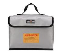 LIYJTK Lithium Battery Explosion Proof Bag Zipper Closure Portable Fire Roof Battery Protective Storage Pouch