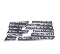 LIYJTK Magnetic Toolbox Labels Reusable 3D Printed Tool Drawer Tags Efficient Organization for Steel Tool Boxes Cabinets 12pcs PLA (Black)