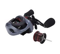 LIYJTK Metal Fishing Reels 7.2:1 Speed Ratio Water Drop Wheel Baitcasting Fishing Line Wheel Red Color for All Waters