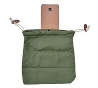 LIYJTK Mushroom Foraging Bag Collapsible PU Leather Canvas Foraging Pouch for Hiking Camping All Kinds of Outdoor Activities