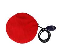 LIYJTK Pet Heating Pad 7 Temperature Settings Dogs Cats Electric Heated Pad with Auto Power Off for Home Indoor Red (Round 30cm / 11.8in GB Plug)