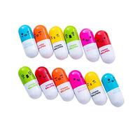 LIYJTK Pills Shaped Pens Smoother Writing Retractable Mini Portable Cute Cartoon Pills Shaped Pens Nurses Mini Pharmacy Novelty Ballpoint Pen for Classroom Reward Gifts