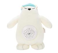 LIYJTK Polar Bear Plush Toy Musical Sleep Companion for Infants