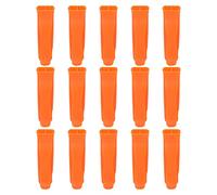 LIYJTK PP Plastic Bright Orange Emergency Survival Whistle Outdoor Safety Sports 15PCS Playground Prompt