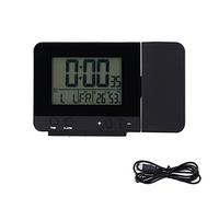 LIYJTK Projection Alarm Clock with USB Charging for Home | Automatically projects time and temperature in soft red light for clear viewing without disturbing your rest at home